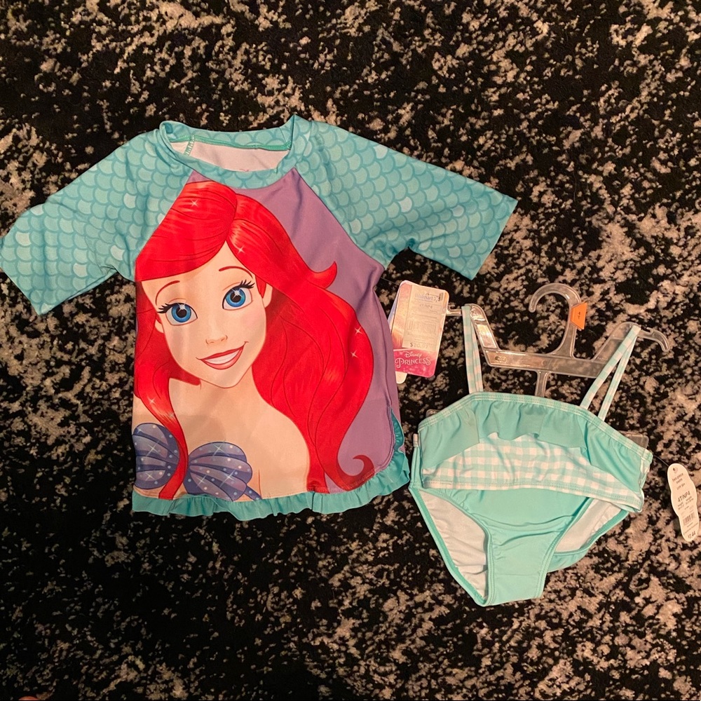 Swimsuit and rash guard